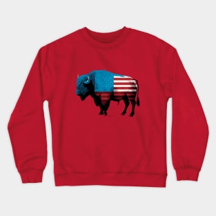 bos bison, usa flags Crewneck Sweatshirt